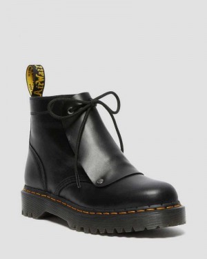 Dr Martens 101 Bex Blonder Cover Lær Ankle Boots Platform Støvler Herre Svarte | FXTKP2957