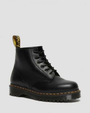 Dr Martens 101 Bex Smooth Lær Ankle Boots Platform Støvler Herre Svarte | EBWZK0578