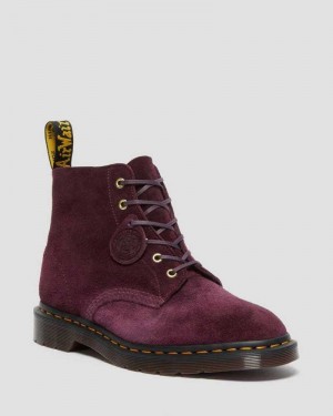 Dr Martens 101 Semsket Skinn Ankle Boots Støvletter Dame Lilla | DXKBC9728