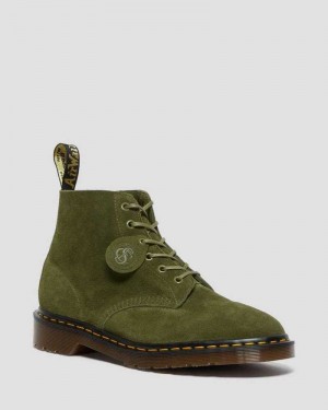 Dr Martens 101 Semsket Skinn Ankle Boots Made In England Herre Grønn | XEORU0129