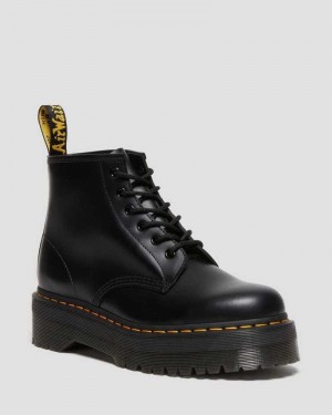 Dr Martens 101 Smooth Lær Platform Ankle Boots Støvler Herre Svarte | TFQOJ8490