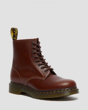 Dr Martens 1460 Abruzzo Lær Blonder Up Boots Støvletter Herre Brune Svarte | RESPU5698