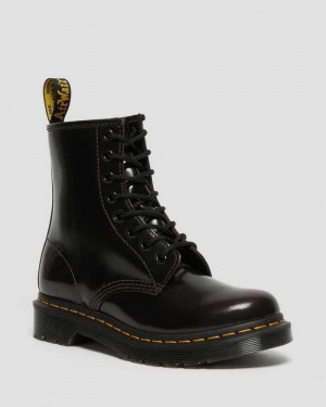 Dr Martens 1460 Arcadia Lær Blonder Up Boots Støvler Dame Rosa Rød | WPKZR1230