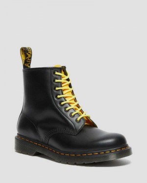 Dr Martens 1460 Contrast Smooth Lær Blonder Up Boots Støvletter Herre Svarte | VPMSB0948