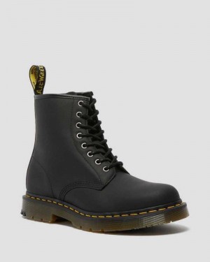 Dr Martens 1460 DM's Wintergrip Blonder Up Boots Støvler Dame Svarte | GIRJV0358