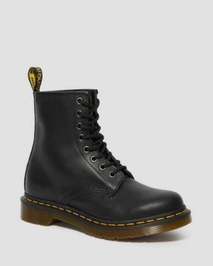 Dr Martens 1460 Nappa Lær Blonder Up Boots Støvletter Dame Svarte | UICZP2935