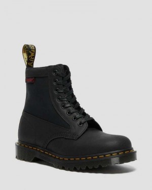 Dr Martens 1460 Panel Lær Blonder Up Boots Støvletter Herre Svarte | WAYZK1438