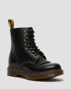 Dr Martens 1460 Pascal Abruzzo Lær Boots Støvler Dame Svarte | WOPAZ3178