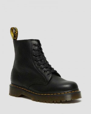 Dr Martens 1460 Pascal Bex Lær Blonder Up Boots Støvletter Herre Svarte | UGRNA3716