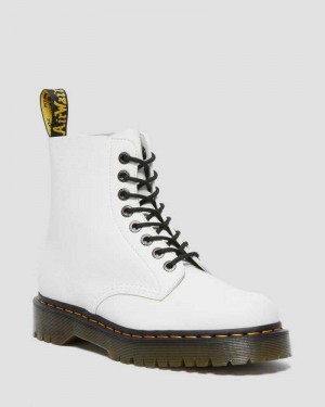 Dr Martens 1460 Pascal Bex Pisa Lær Blonder Up Boots Støvler Dame Hvite | DHWGS3187