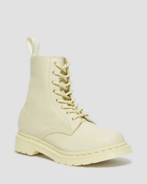 Dr Martens 1460 Pascal Mono Blonder Up Boots Støvler Dame Pisket Krem | PWITN3971