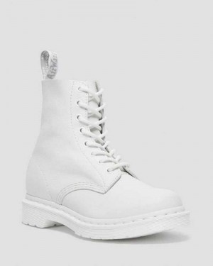 Dr Martens 1460 Pascal Mono Blonder Up Boots Støvler Dame Hvite | INCAB2170