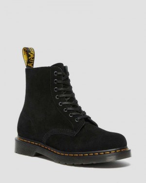 Dr Martens 1460 Pascal Semsket Skinn Blonder Up Boots Støvletter Herre Svarte | GFHSE6579