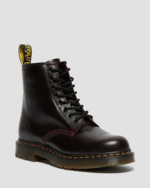 Dr Martens 1460 Slip Resistant Atlas Lær Blonder Up Boots Støvletter Herre Burgunder | FRKBJ6729