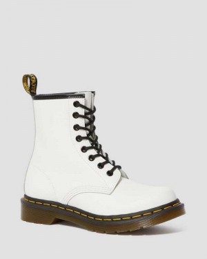 Dr Martens 1460 Smooth Lær Blonder Up Boots Støvler Dame Hvite | XHVEQ9756