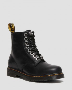 Dr Martens 1460 The Great Frog Lær Blonder Up Boots Støvler Herre Svarte | YNHBO8463