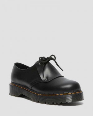 Dr Martens 1461 Bex Brando Lær Oxford Shoes Originals Sko Dame Svarte | CSLGX2890