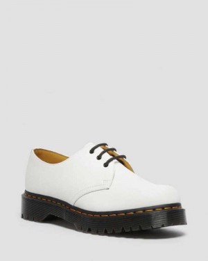 Dr Martens 1461 Bex Smooth Lær Oxford Shoes Platform Sko Herre Hvite | WCKJN4815