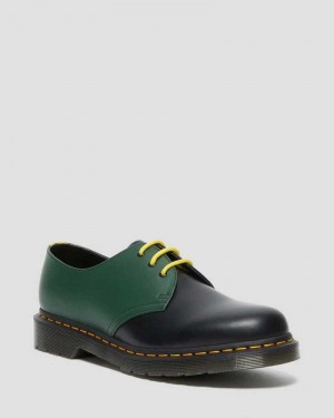 Dr Martens 1461 Contrast Smooth Lær Oxford Shoes Originals Sko Dame Svarte | LHQOT2360