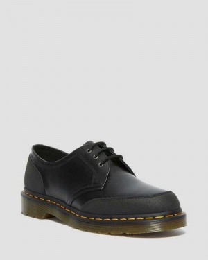 Dr Martens 1461 Guard Panel Lær Oxford Shoes Originals Sko Herre Svarte | YRFMD7041