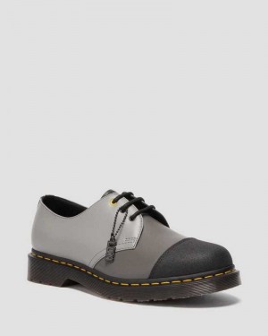 Dr Martens 1461 London Smooth Lær Oxford Shoes Originals Sko Herre Svarte Grå | ZKVFO4015