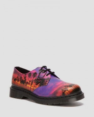 Dr Martens 1461 Los Angeles Lær Oxford Shoes Oxford Sko Dame Multicolor | EKMBX6237