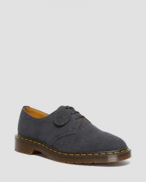 Dr Martens 1461 Nubuck Lær Oxford Shoes Made In England Herre Svarte | FZEVH4927