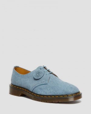 Dr Martens 1461 Nubuck Lær Oxford Shoes Made In England Herre Blå | TPVZN9706