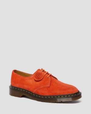 Dr Martens 1461 Semsket Skinn Oxford Shoes Oxford Sko Dame Rød | QUZGO8216