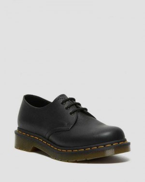 Dr Martens 1461 Virginia Lær Oxford Shoes Originals Sko Dame Svarte | QZJKR4862