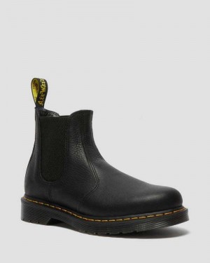 Dr Martens 2976 Ambassador Lær Chelsea Boots Støvler Dame Svarte | WCNIL0327