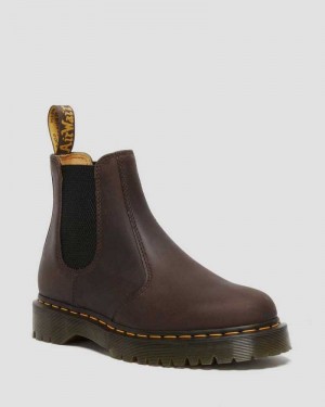 Dr Martens 2976 Bex Crazy Horse Chelsea Boots Støvler Herre Mørke Brune | MVLDG2560