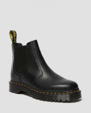 Dr Martens 2976 Bex Smooth Lær Chelsea Boots Støvler Dame Svarte | HACRK8720