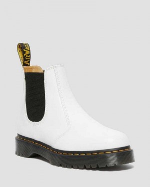 Dr Martens 2976 Bex Smooth Lær Chelsea Boots Støvler Dame Hvite | GMAKD7693