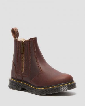 Dr Martens 2976 DM's Wintergrip Zip Chelsea Boots Chelsea Støvler Dame Brune | ZPELN5704