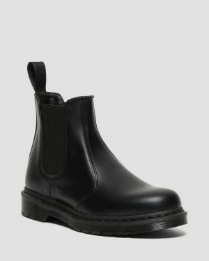 Dr Martens 2976 Mono Smooth Lær Chelsea Boots Støvler Dame Svarte | XKWBN3849