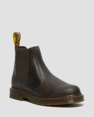 Dr Martens 2976 Slip Resistant Lær Chelsea Boots Støvler Herre Mørke Brune | IZPLC3750