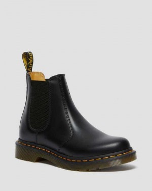 Dr Martens 2976 Smooth Lær Chelsea Boots Originals Sko Dame Svarte | PVYKU5718