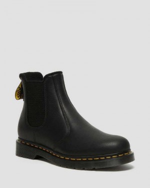 Dr Martens 2976 Warmwair Lær Chelsea Boots Chelsea Støvler Dame Svarte | NIPEA9824