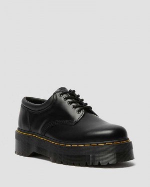 Dr Martens 8053 Lær Platform Vanlige Shoes Oxford Sko Herre Svarte | DHCGF5329