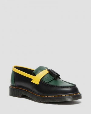 Dr Martens Adrian Contrast Smooth Lær Tassle Loafers Loafers Dame Svarte | XRCAS7586