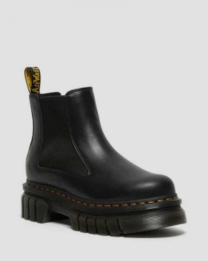 Dr Martens Audrick Nappa Lær Platform Chelsea Boots Støvletter Herre Svarte | SCFDJ3016