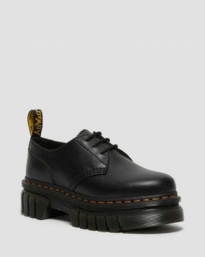 Dr Martens Audrick Nappa Lær Platform Shoes Platform Støvler Herre Svarte | VFRNK5018