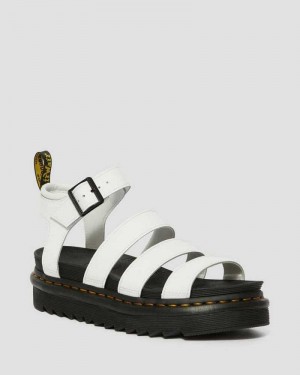 Dr Martens Blaire Hydro Lær Reima Sandals Platåsandaler Dame Hvite | ENWGB4685