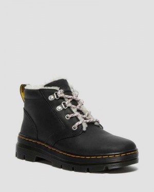 Dr Martens Bonny Faux Shearling Forede Vanlige Boots Fritidsstøvler Dame Svarte | PZYFS0143