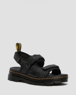 Dr Martens Forster Webbing Sandals Sandaler Med Reim Herre Svarte | SMNBY0173