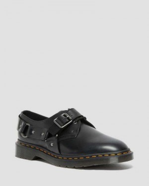 Dr Martens Henree Polished Smooth Lær Spenne Shoes Loafers Dame Svarte | FNRML7369