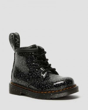 Dr Martens Infant 1460 Glitter Ankle Boots Støvler Barn Svarte | VUISO9324