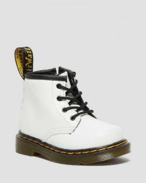 Dr Martens Infant 1460 Lær Blonder Up Boots Støvler Barn Hvite | IXOBS3429