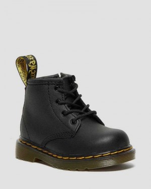 Dr Martens Infant 1460 Softy T Lær Blonder Up Boots Støvler Barn Svarte | ZMUJH6130